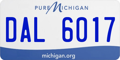 MI license plate DAL6017