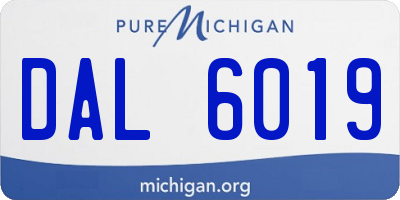 MI license plate DAL6019