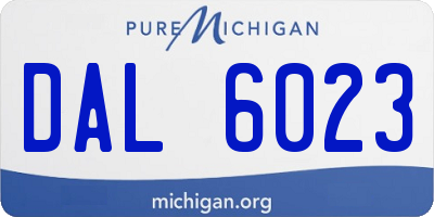 MI license plate DAL6023