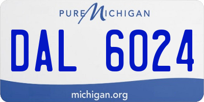 MI license plate DAL6024