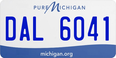 MI license plate DAL6041