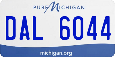 MI license plate DAL6044