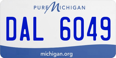 MI license plate DAL6049