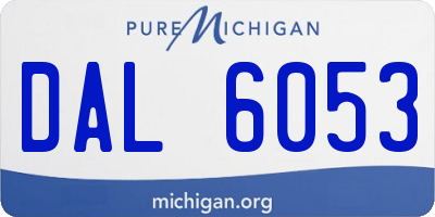 MI license plate DAL6053