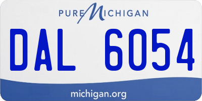 MI license plate DAL6054