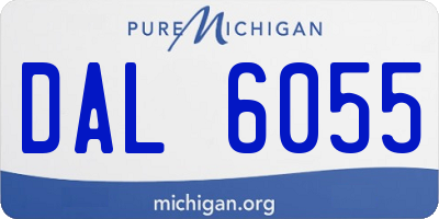 MI license plate DAL6055