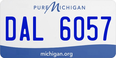 MI license plate DAL6057