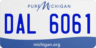 MI license plate DAL6061
