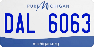 MI license plate DAL6063