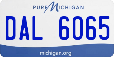 MI license plate DAL6065