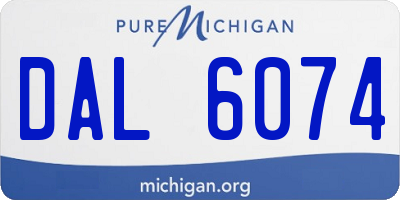 MI license plate DAL6074