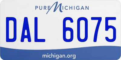 MI license plate DAL6075