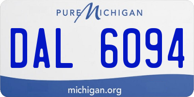 MI license plate DAL6094