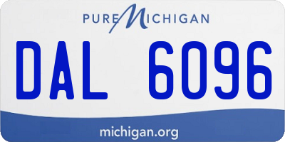 MI license plate DAL6096