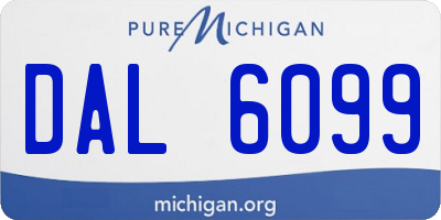 MI license plate DAL6099