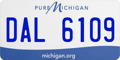 MI license plate DAL6109