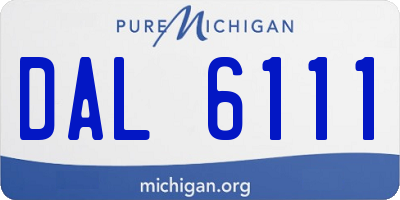 MI license plate DAL6111