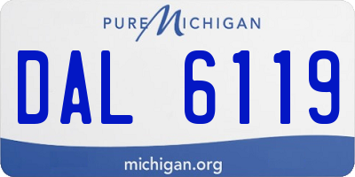 MI license plate DAL6119