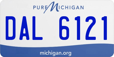 MI license plate DAL6121