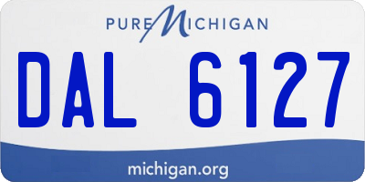 MI license plate DAL6127