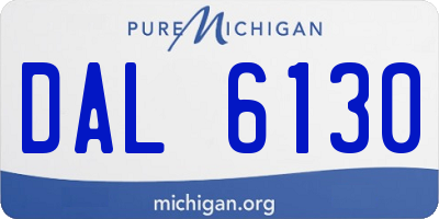 MI license plate DAL6130