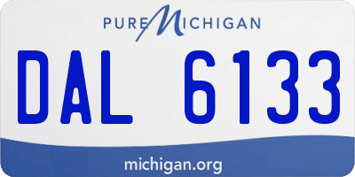 MI license plate DAL6133