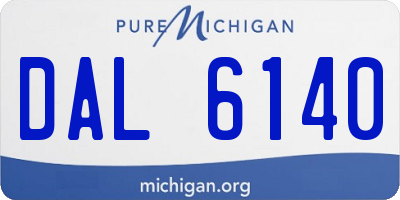 MI license plate DAL6140