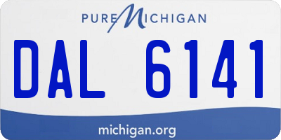 MI license plate DAL6141