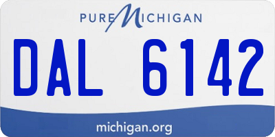 MI license plate DAL6142