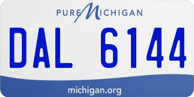 MI license plate DAL6144