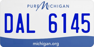 MI license plate DAL6145