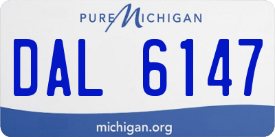 MI license plate DAL6147