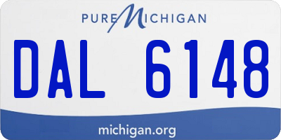 MI license plate DAL6148