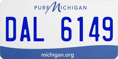 MI license plate DAL6149