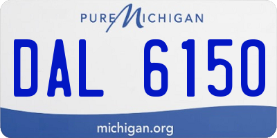 MI license plate DAL6150