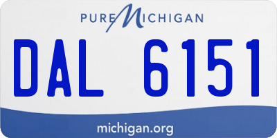 MI license plate DAL6151