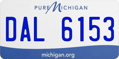 MI license plate DAL6153