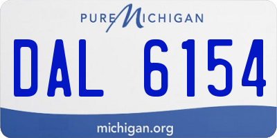 MI license plate DAL6154