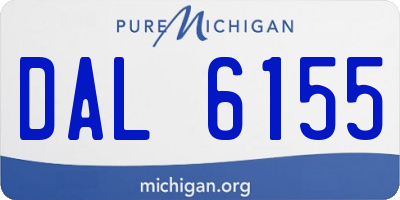 MI license plate DAL6155