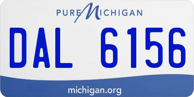 MI license plate DAL6156