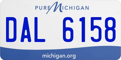 MI license plate DAL6158