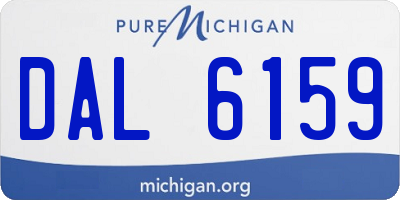 MI license plate DAL6159