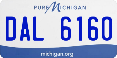 MI license plate DAL6160