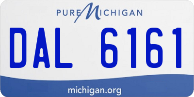 MI license plate DAL6161