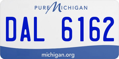 MI license plate DAL6162