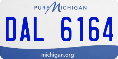 MI license plate DAL6164