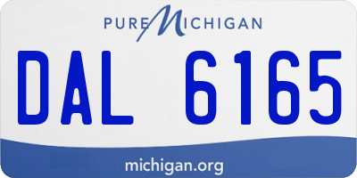 MI license plate DAL6165