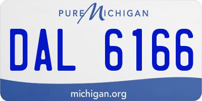 MI license plate DAL6166