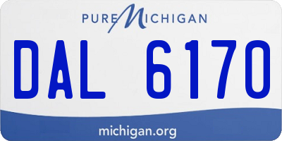 MI license plate DAL6170