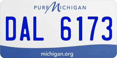 MI license plate DAL6173